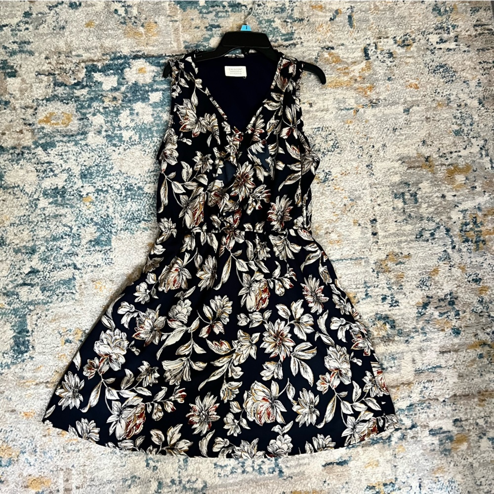 Blue floral dress